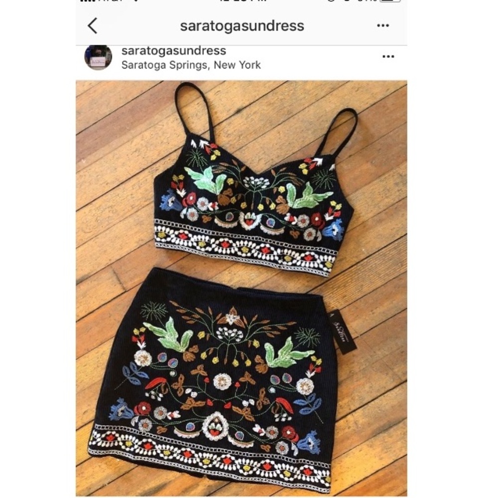 Saratoga two piece top and skirt